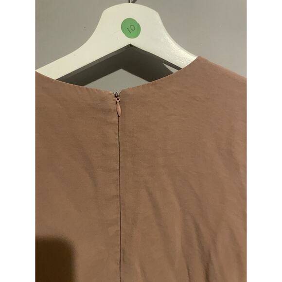 J.O.A Side Tie Shift Mini Short‎ Sleeve Casual Summer Dress Neutral Size Medium - Picture 6 of 8